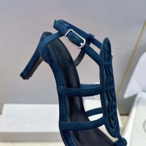 Hermes Women Nymphe 70 Sandal-Navy H262086Z I2370