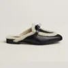 Hermes Women Oz Mule-Black H252110Z 02350