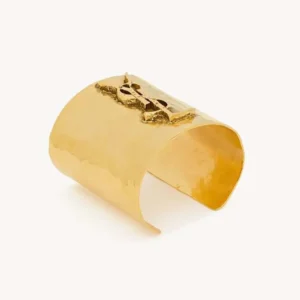 Saint Laurent YSL Women Cassandre Cuff in Metal 831752Y15008060